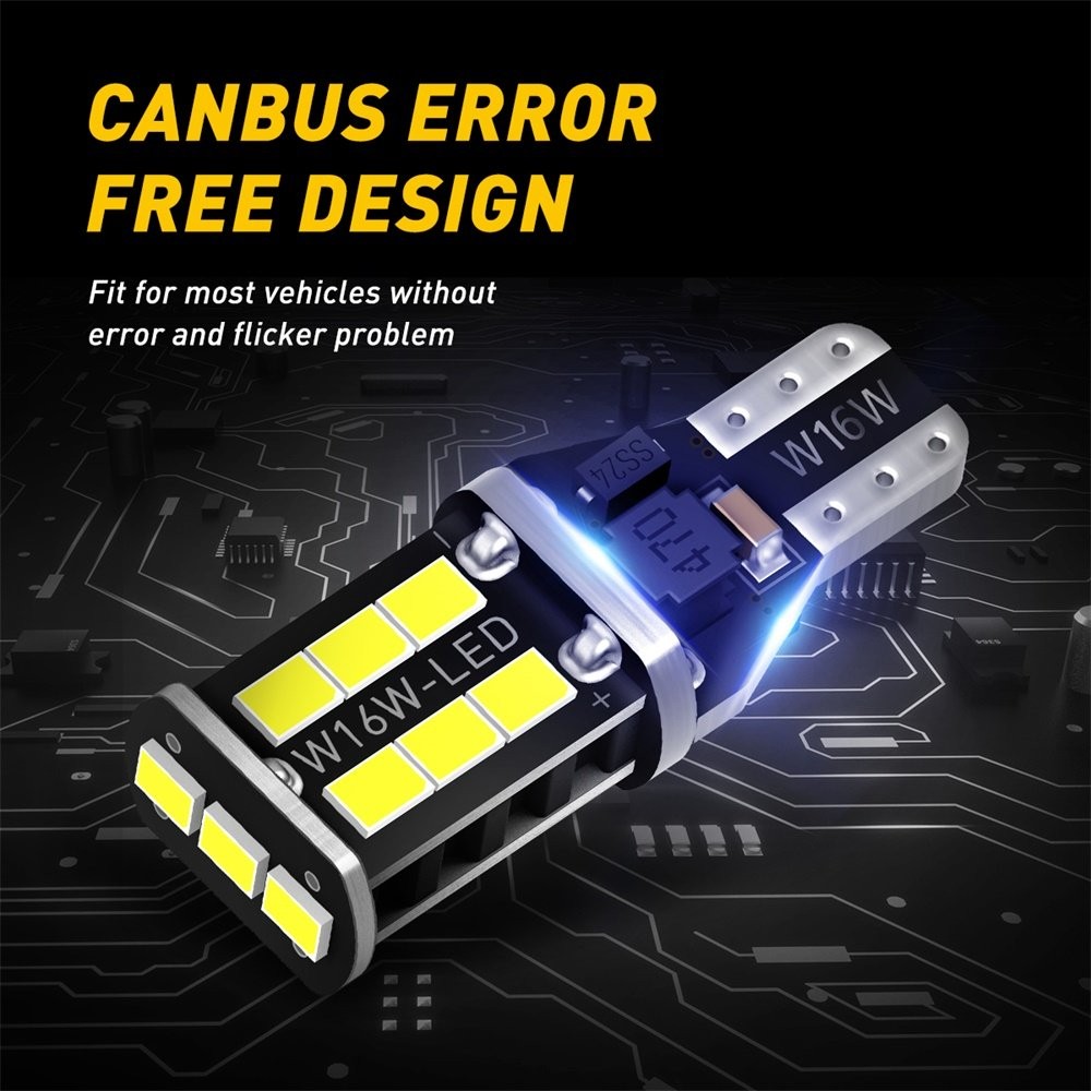 AUXITO T10 T15 921 White LED Reverse Backup Light Bulb Canbus Error Free 6000K