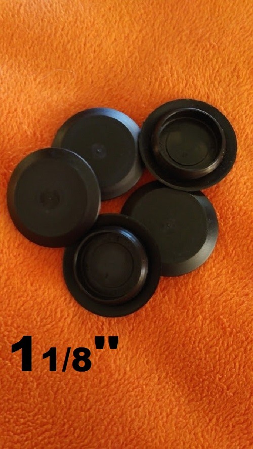 1-1/8 inch sheet metal auto body plastic panel flush fit fender hole plug qt(5)f