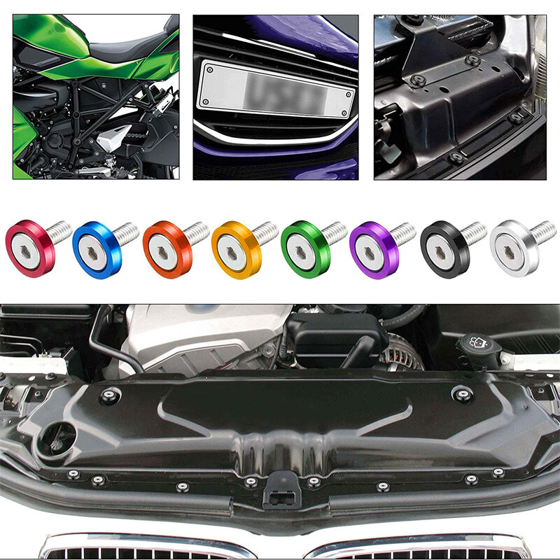20pcs Black Billet Aluminum Fender Bumper Washer Bolt Engine Bay Dress Up Kit