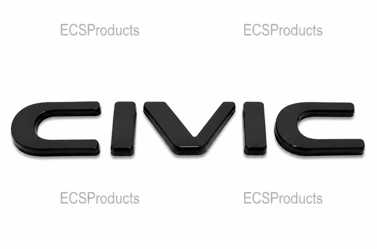 For 22-23 Honda Civic Rear Trunk Lid Black Letter Logo Badge Emblem Sport