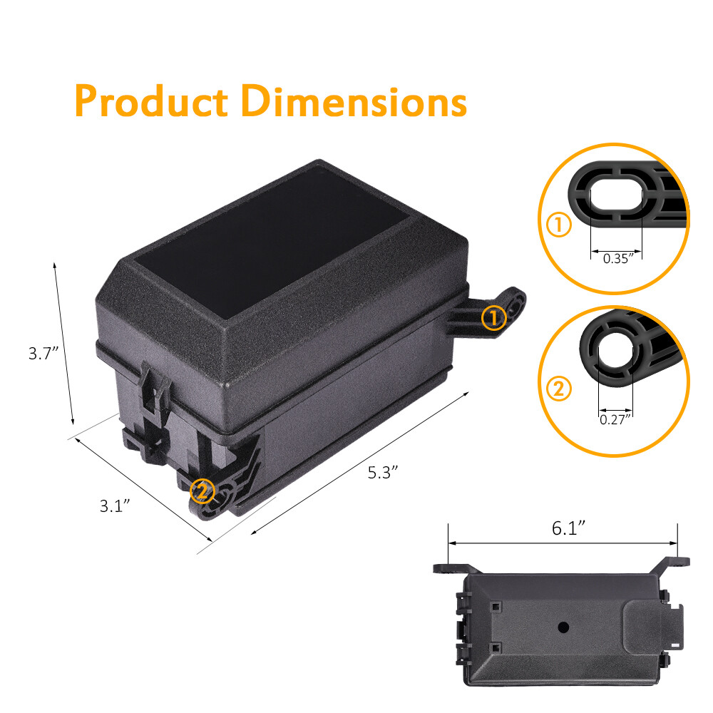 Auto Relay Fuse Box Block Universal Relay 6 6 ATC/ATO Fuses Accessory Waterproof