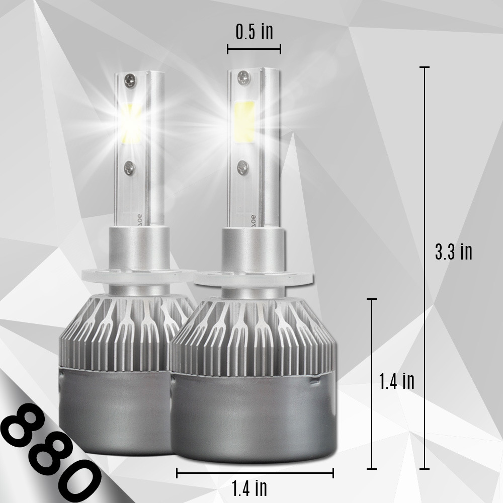 XENTEC LED HID Foglight Conversion kit 880 6000K for 2002-2006 GMC Envoy XL