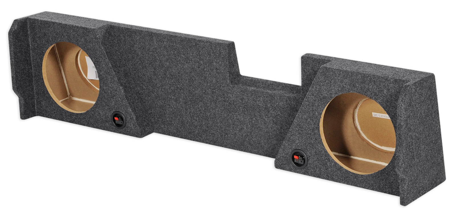 Double Cab Dual 10″ Downfire Subwoofer Sub Box Enclosure For 2014-2017 GMC/Chevy