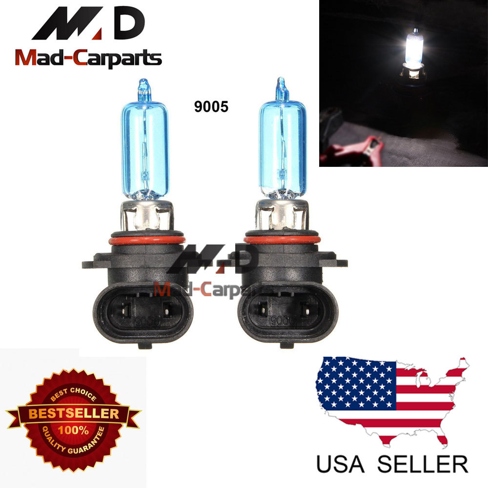 9005 55w Halogen Xenon Headlight Replacement 2x Light Bulb Lamp 6000K White