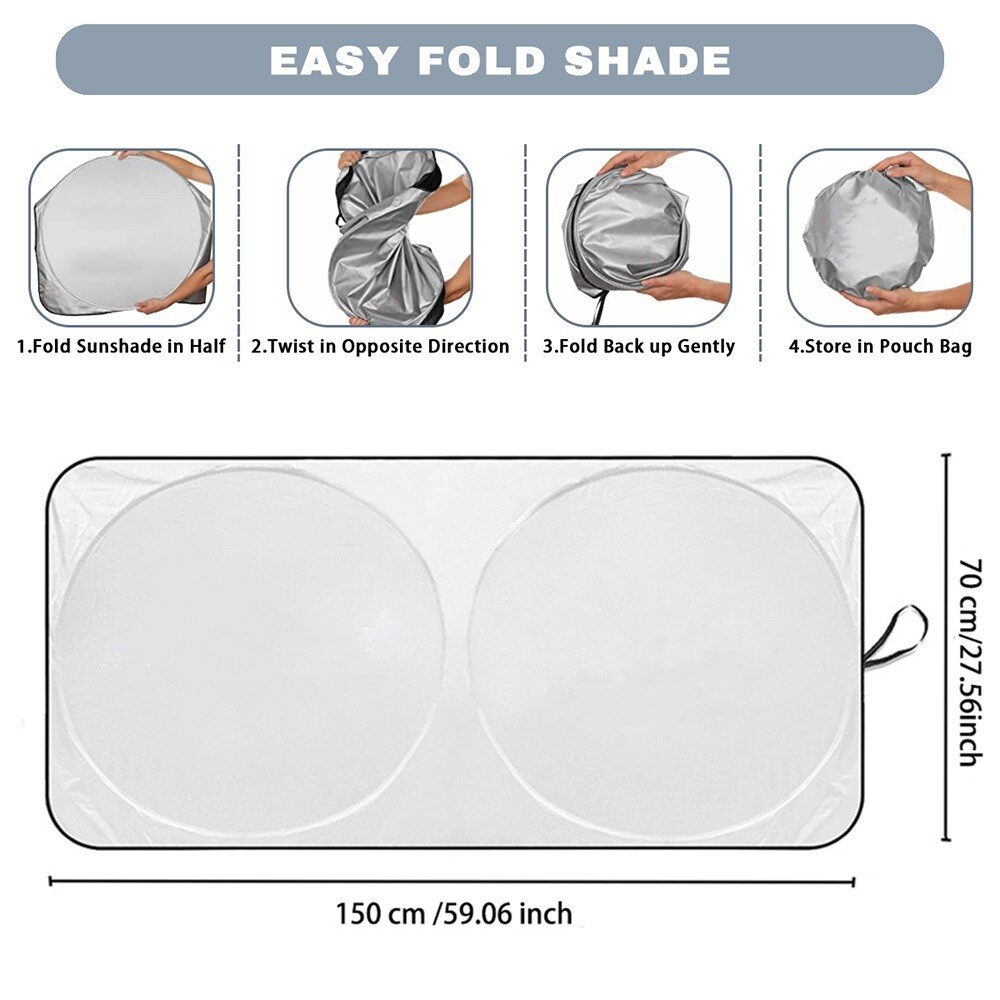 For Ford Ranger GT Accessories Car Windshield Sun Shade UV Block Cover Visor