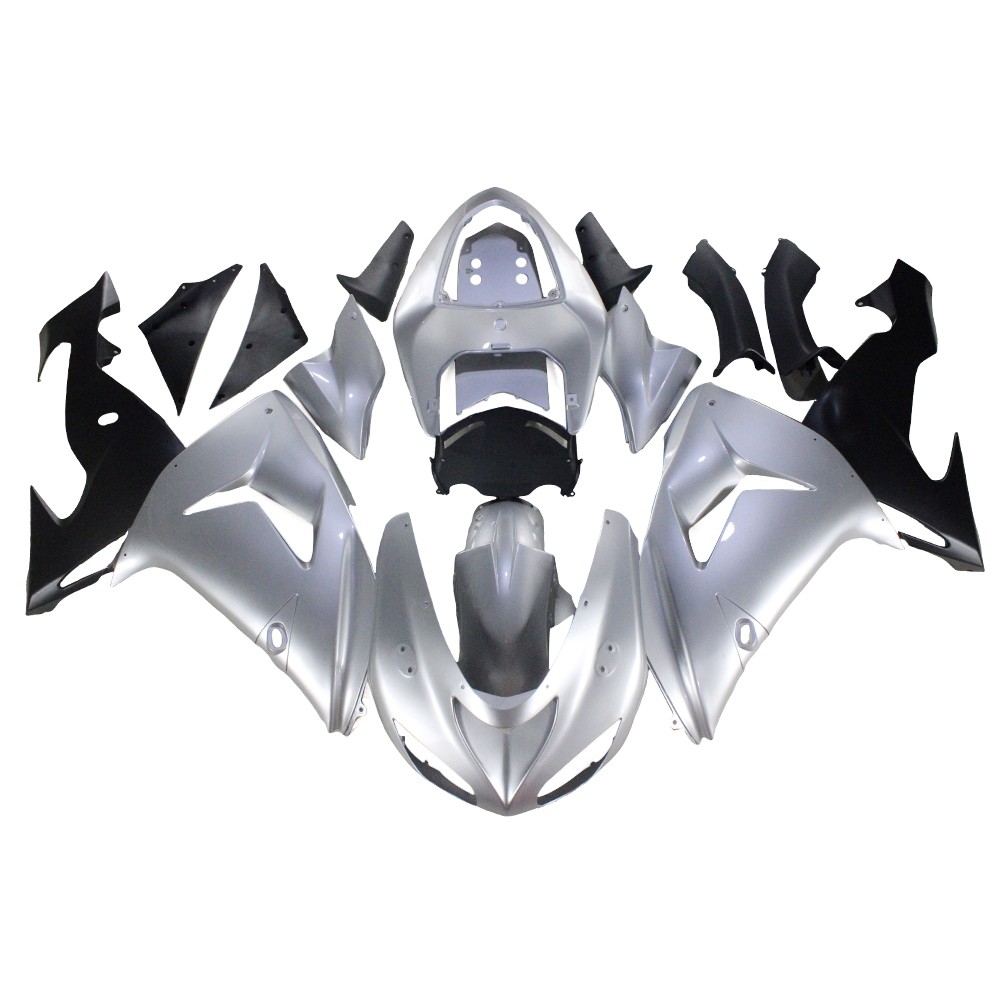 Full Bodywork Fairing Kit for Kawasaki ZX10R 2006 2007 ABS Fairings Silver Black