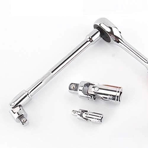 3pcs Universal Joint Socket Set, Chrome Vanadium Steel Swivel Socket Adapter …