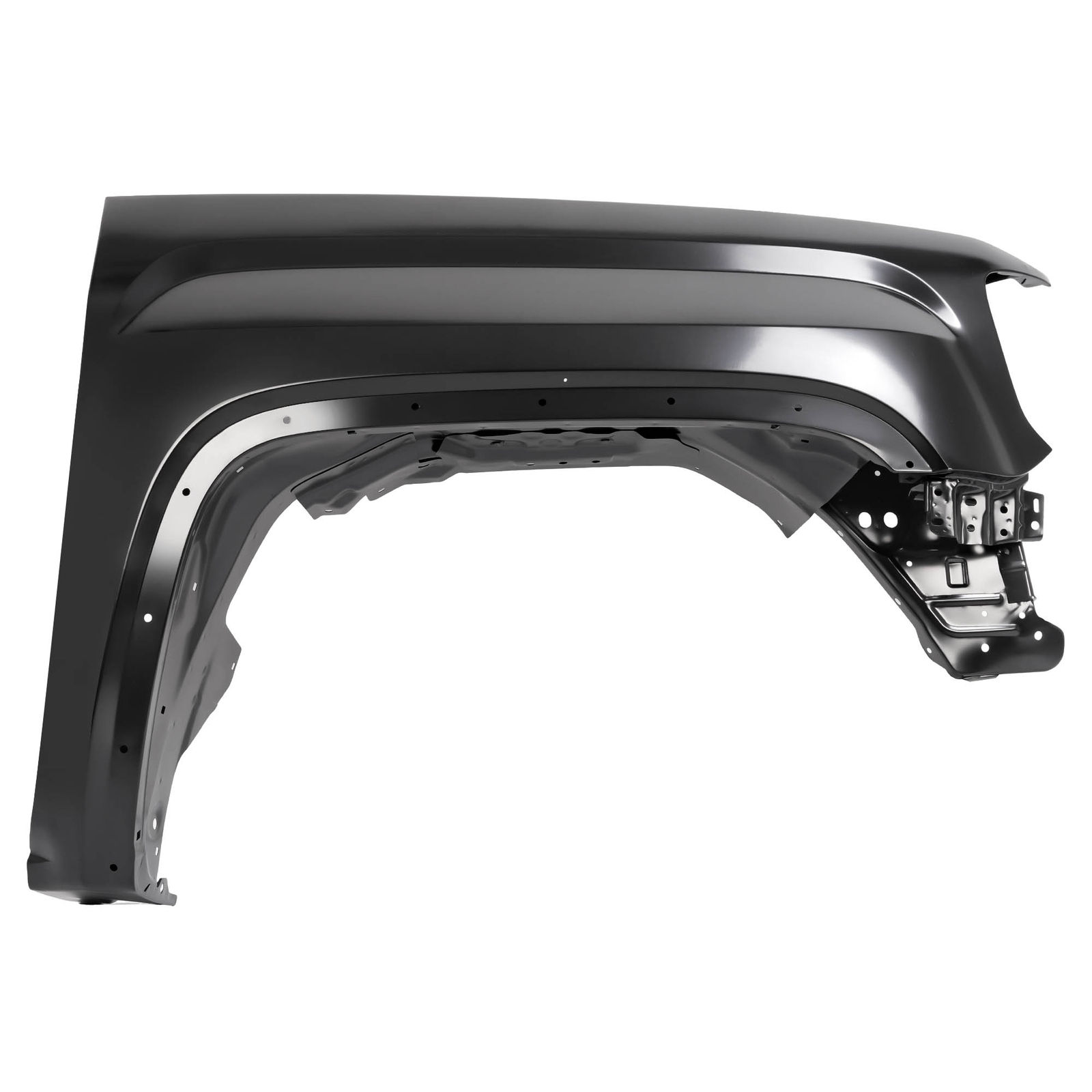 Front Fender Passenger Side Steel Black For GMC Sierra 1500 2014-2019 2018