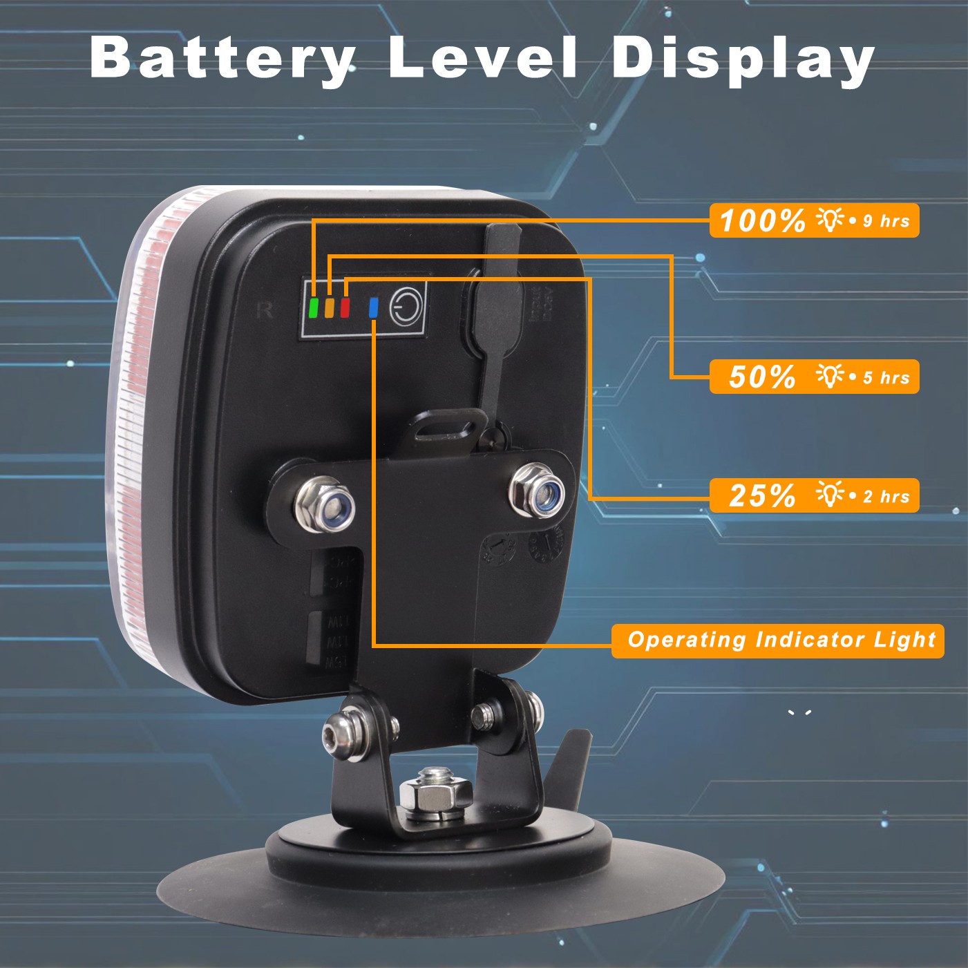 IP67 Waterproof Magnetic Trailer Lights Rechargeable Wireless LED for Trucks RV