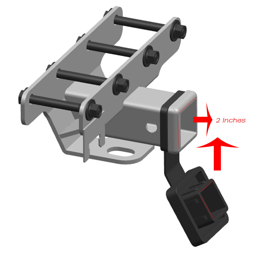 2″ Rubber Hitch Receiver Cover Tow Trailer Tube for Trailer Hitch Receivers