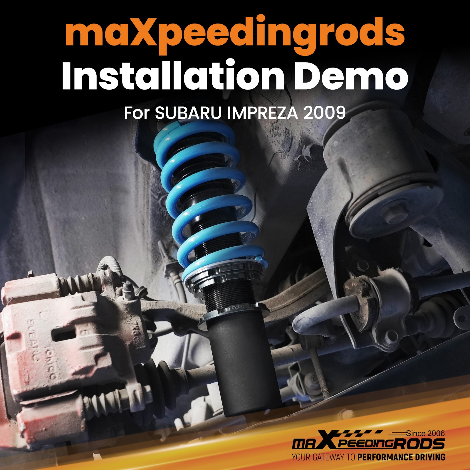 Maxpeedingrods COT6 Damper Coilovers Suspension Kit For Subaru Impreza WRX 08-14