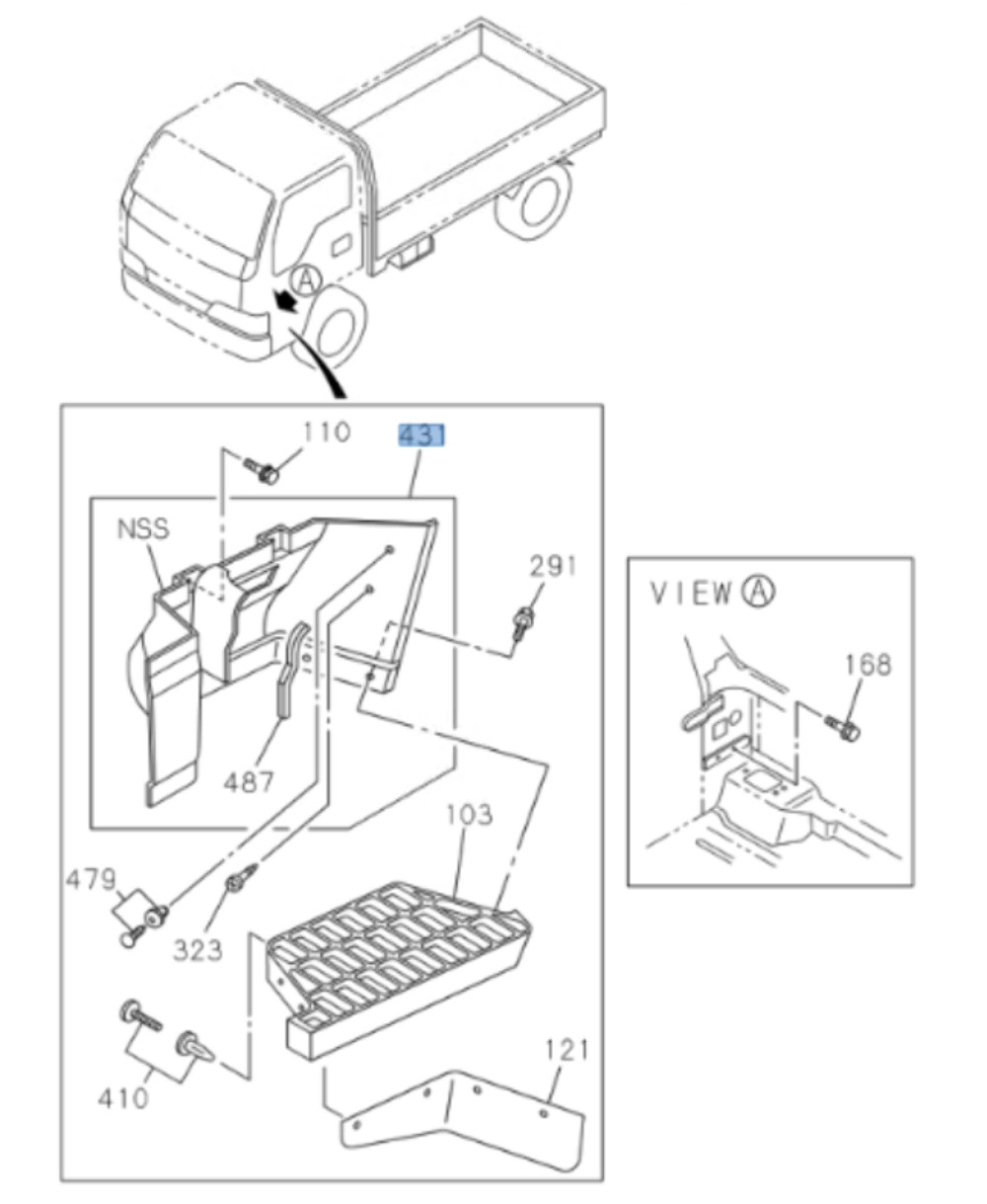 Step Plate Support Left Driver Side For ISUZU NRR NPR NQR NPR-HD 96-04