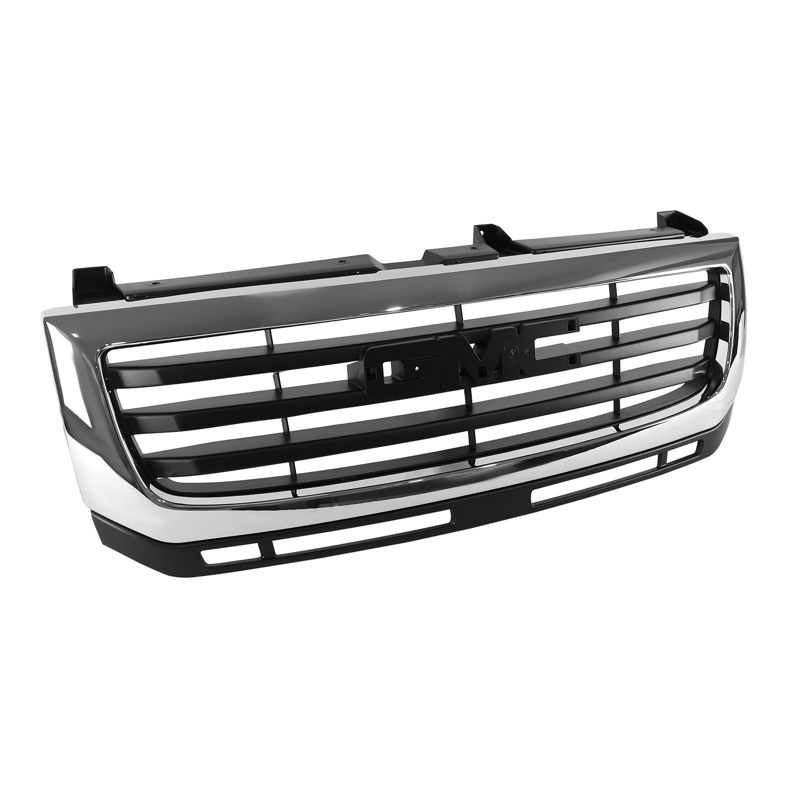 For GMC Sierra 2500/3500 HD 2003-2007 Front Upper Grille Black w/Chrome Shell