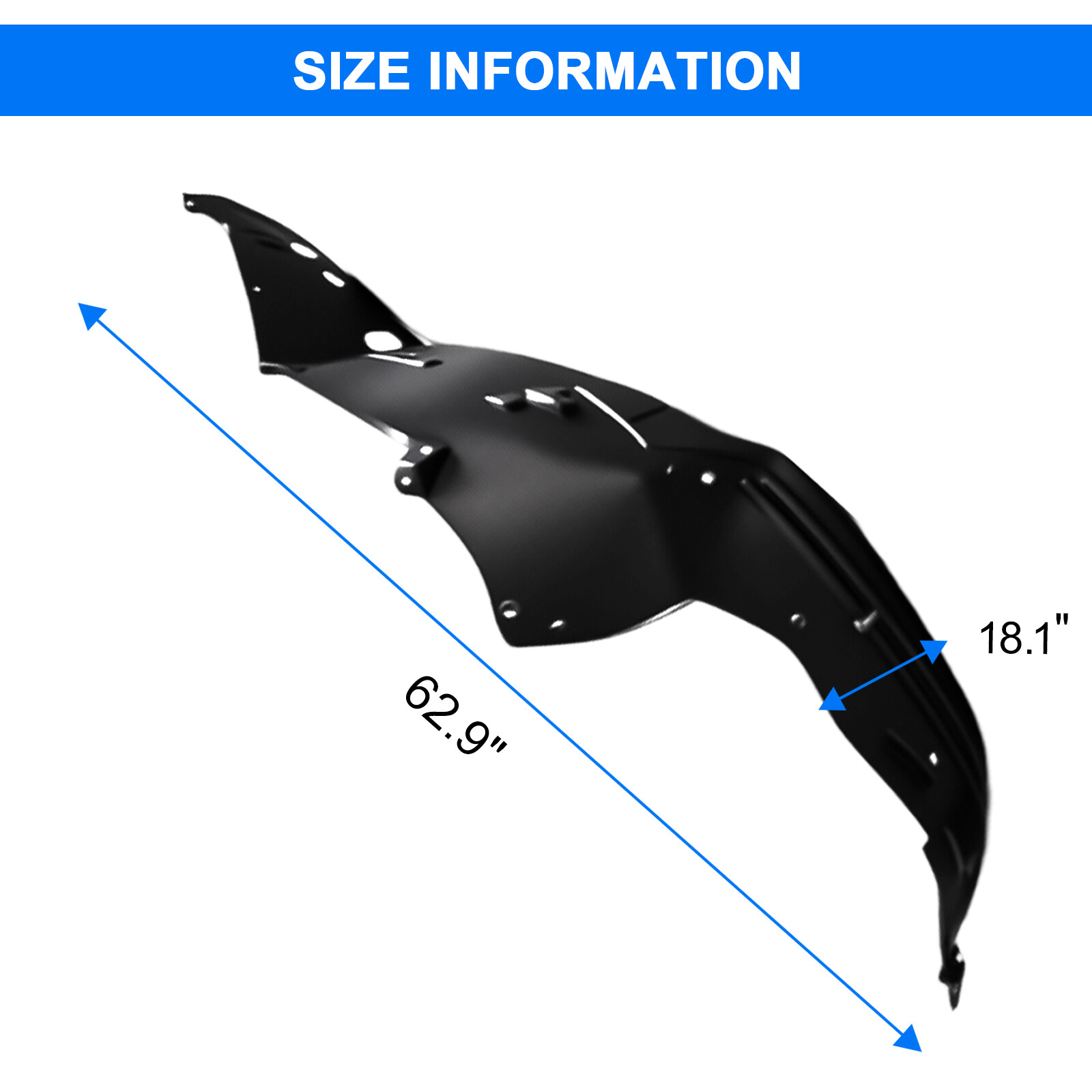 1 Pair Car Fender Liner Sets With Clips For Honda Accord Sedan 2013-2015
