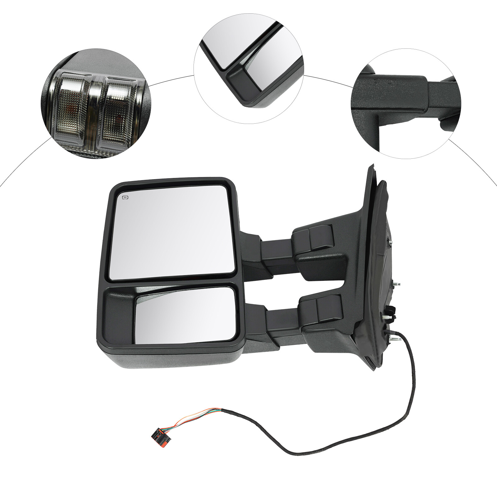 Left Side Mirror Heated Rear View Mirrors For 2008-2016 Ford F250 F350 F450