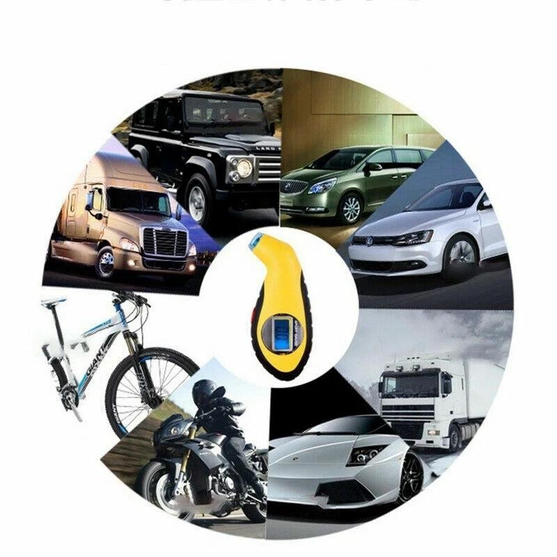 2026 Car Motorcycle Tyre Gauge Tire Air Pressure Guage LCD Digital Meter Tester