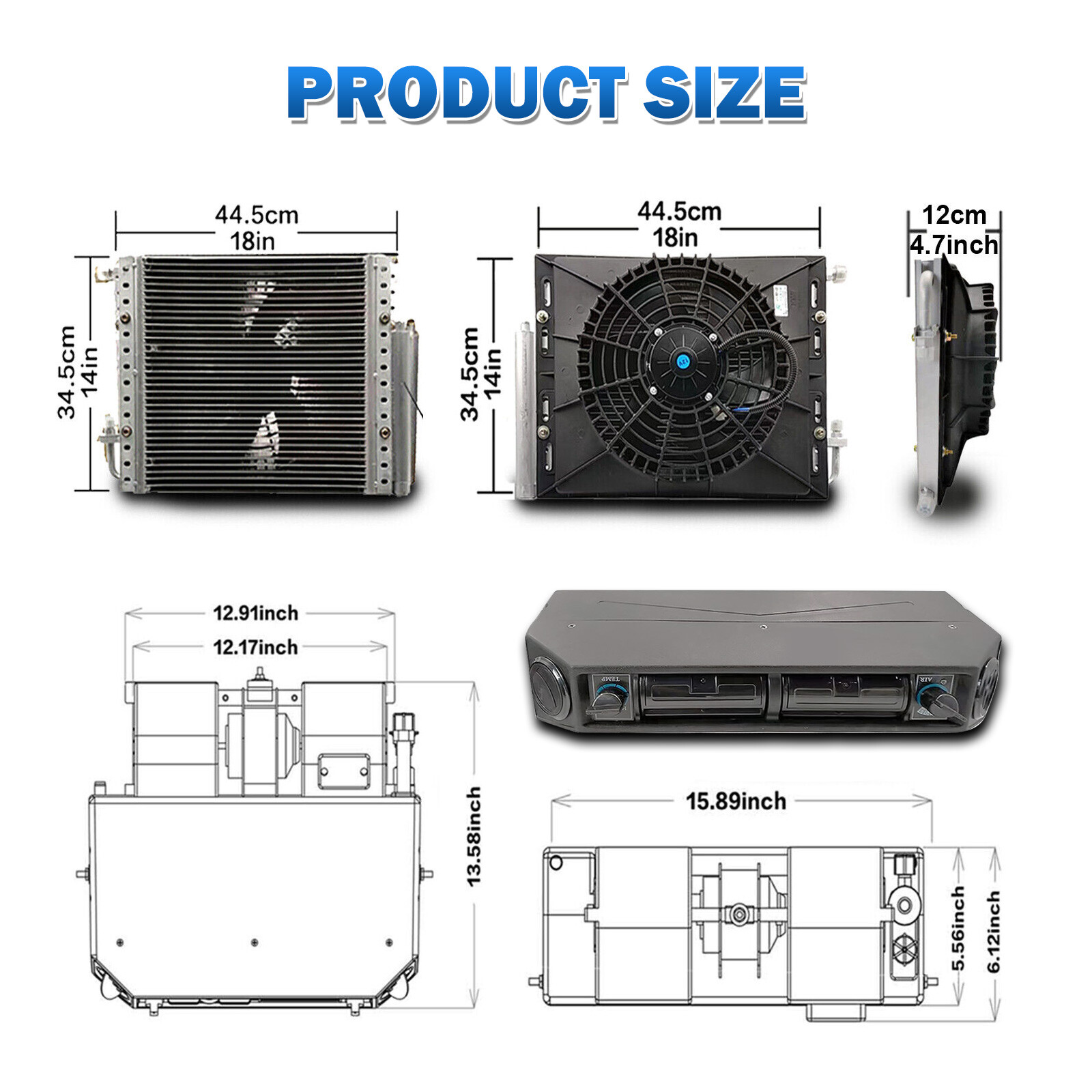 DC12V Cool&Heater Underdash Electric Air Conditioner Auto Universal Car A/C Kit