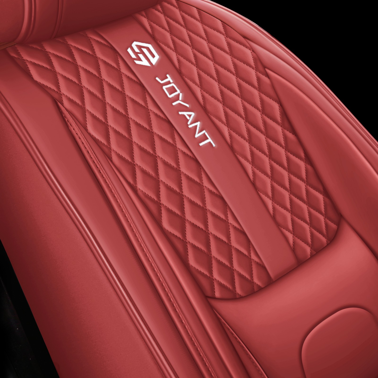 Luxury Nappa Leather Car Seat Covers with Lumbar Support Full Set Universal Fit