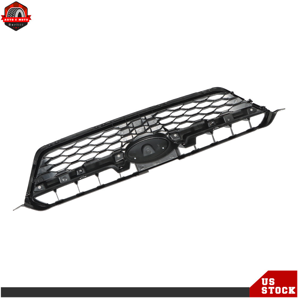 Front Upper Bumper Grille Fit For 2012-2014 Subaru Impreza Black W/Chrome Trim