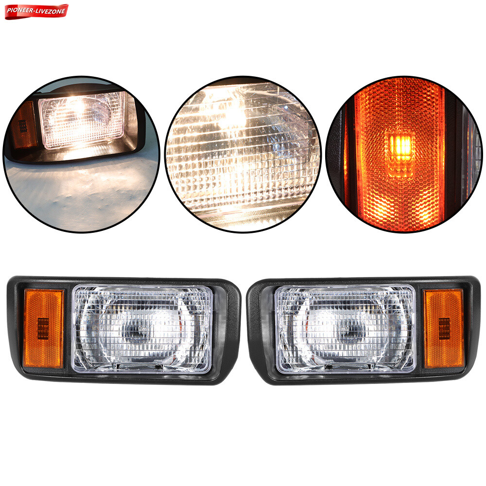 12V Left Right Golf Cart Headlights Kit Gas&Electrric For 1993-2021 Club Car DS