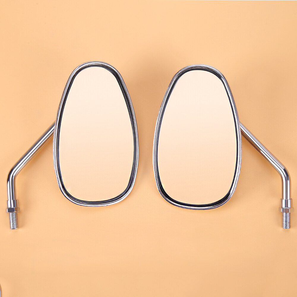 Chrome Motorcycle Oval Mirrors For Honda Shadow Spirit 750 1100 VTX1300 VTX1800
