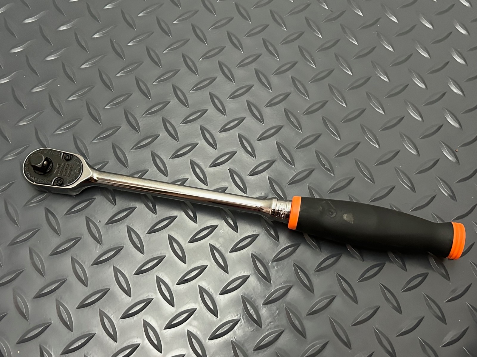 Snap-on Tools 3/8″ Drive ORANGE Soft Grip LONG Fixed Head Ratchet FHL80O USA NEW