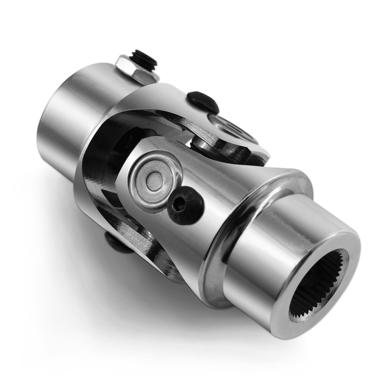 3/436 Spline x 3/4 Inch DD Chrome Steering Universal Single U Joint Shaft