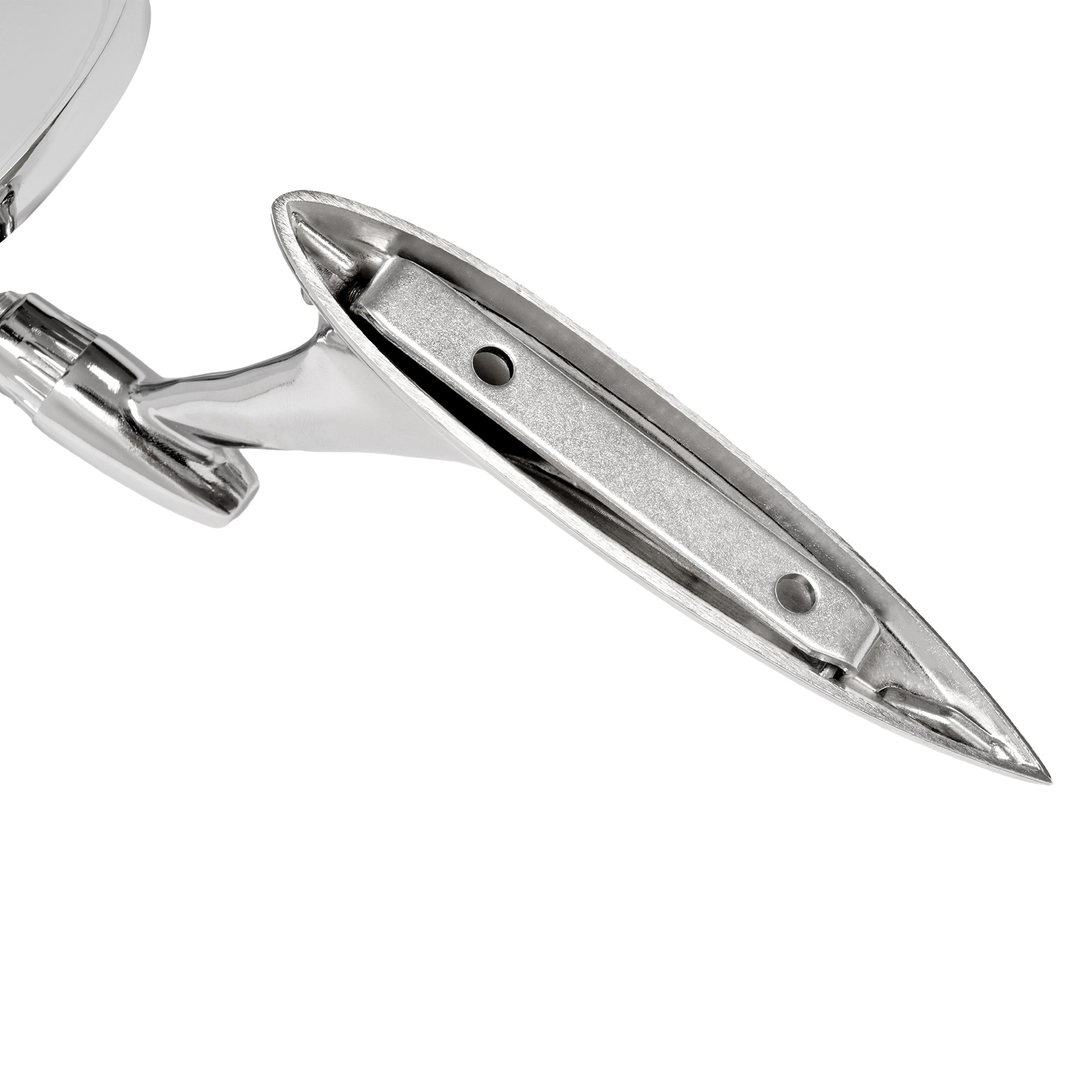 Round Bowtie Outside Rearview Mirrors Ribbed Base For Chevy Chevelle Impala Nova