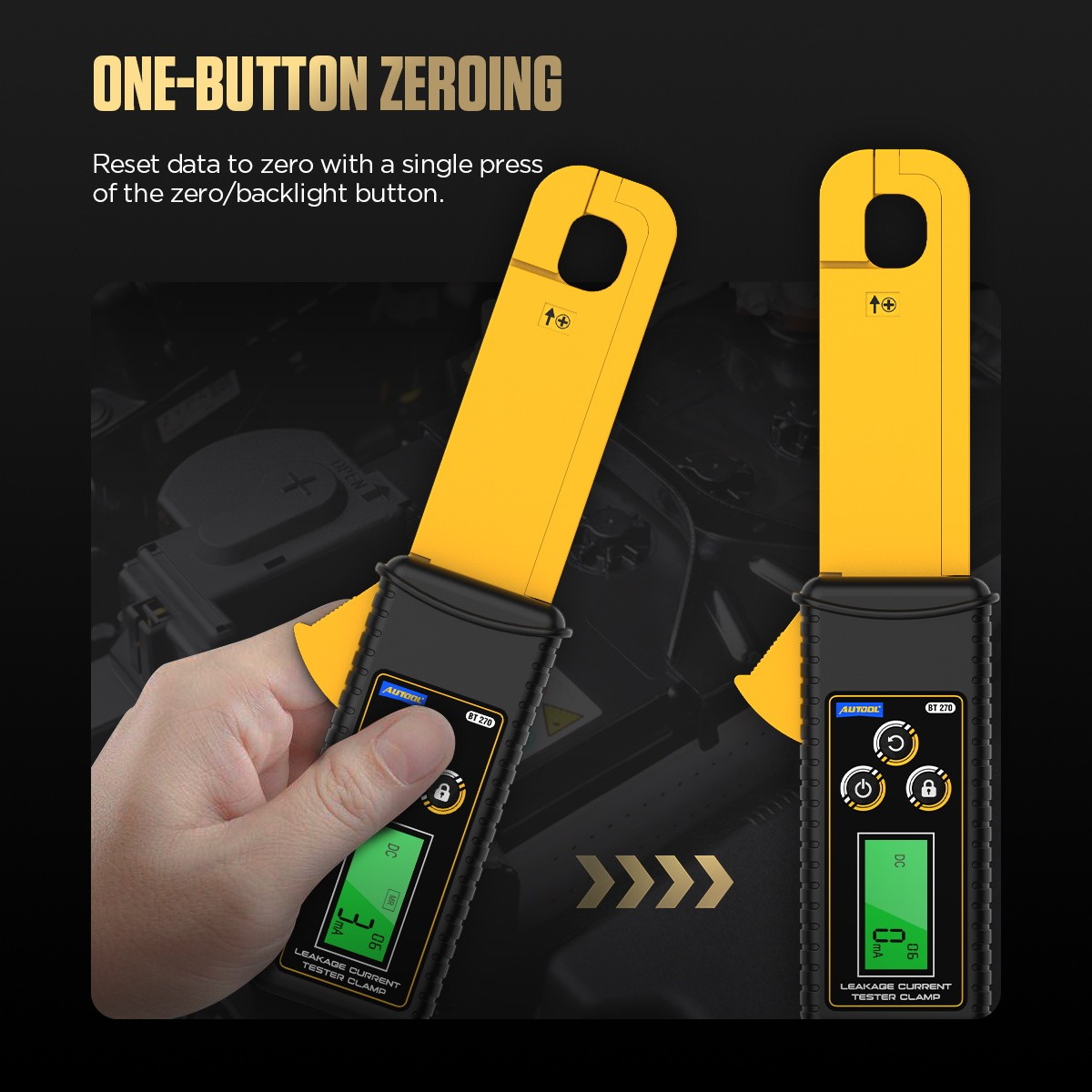Digital Car Clamp Meter AC DC Current Leakage Tester Ammeter Auto Range Handheld
