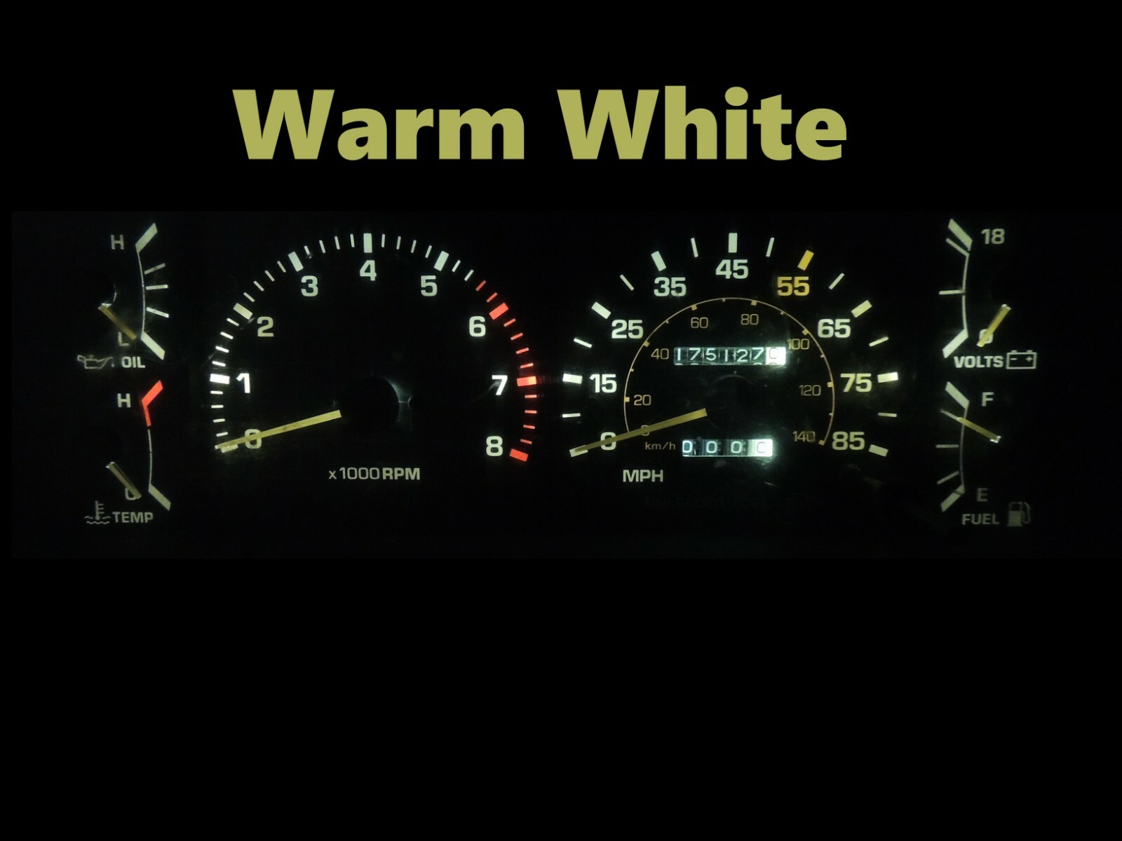 Gauge Cluster LED Dashboard Bulbs Warm White For 84 88 Toyota Pickup SR5 4Runner