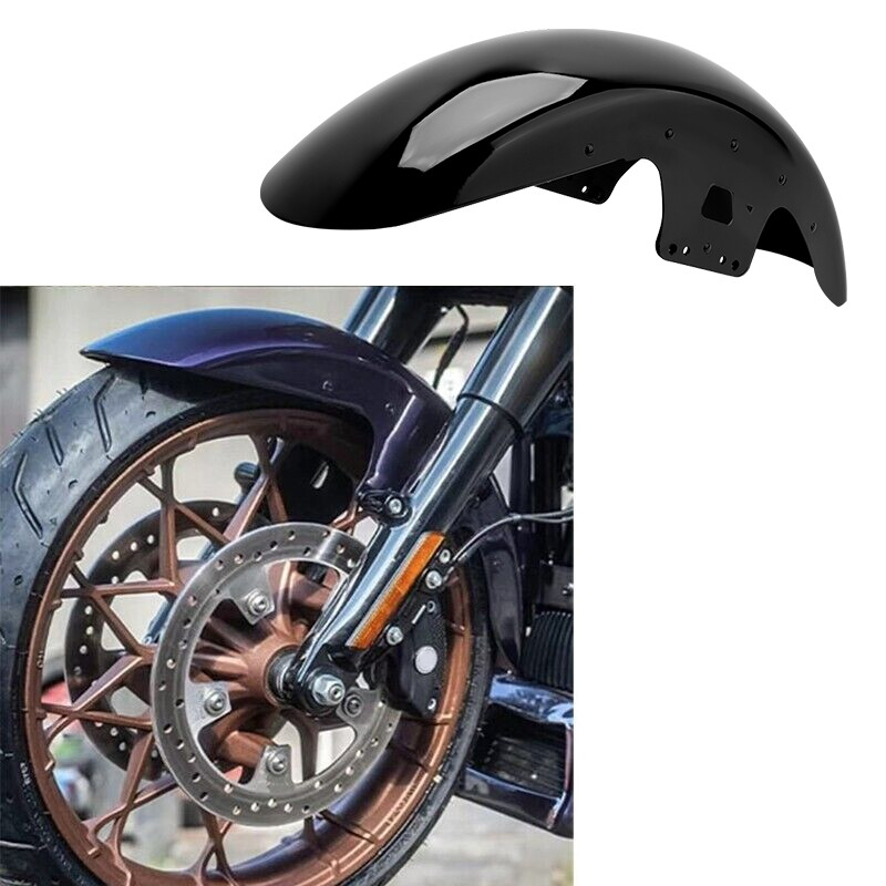 19” Vivid Black Front Fender For Harley Touring Electra Street Road Glide 14-UP