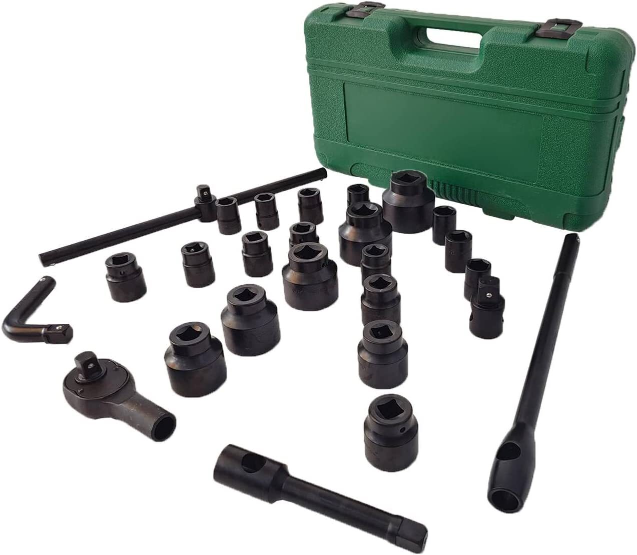 26 Pcs 3/4″ Drive Impact Socket Set Cr-V Chrome Vanadium Steel Standard Metric