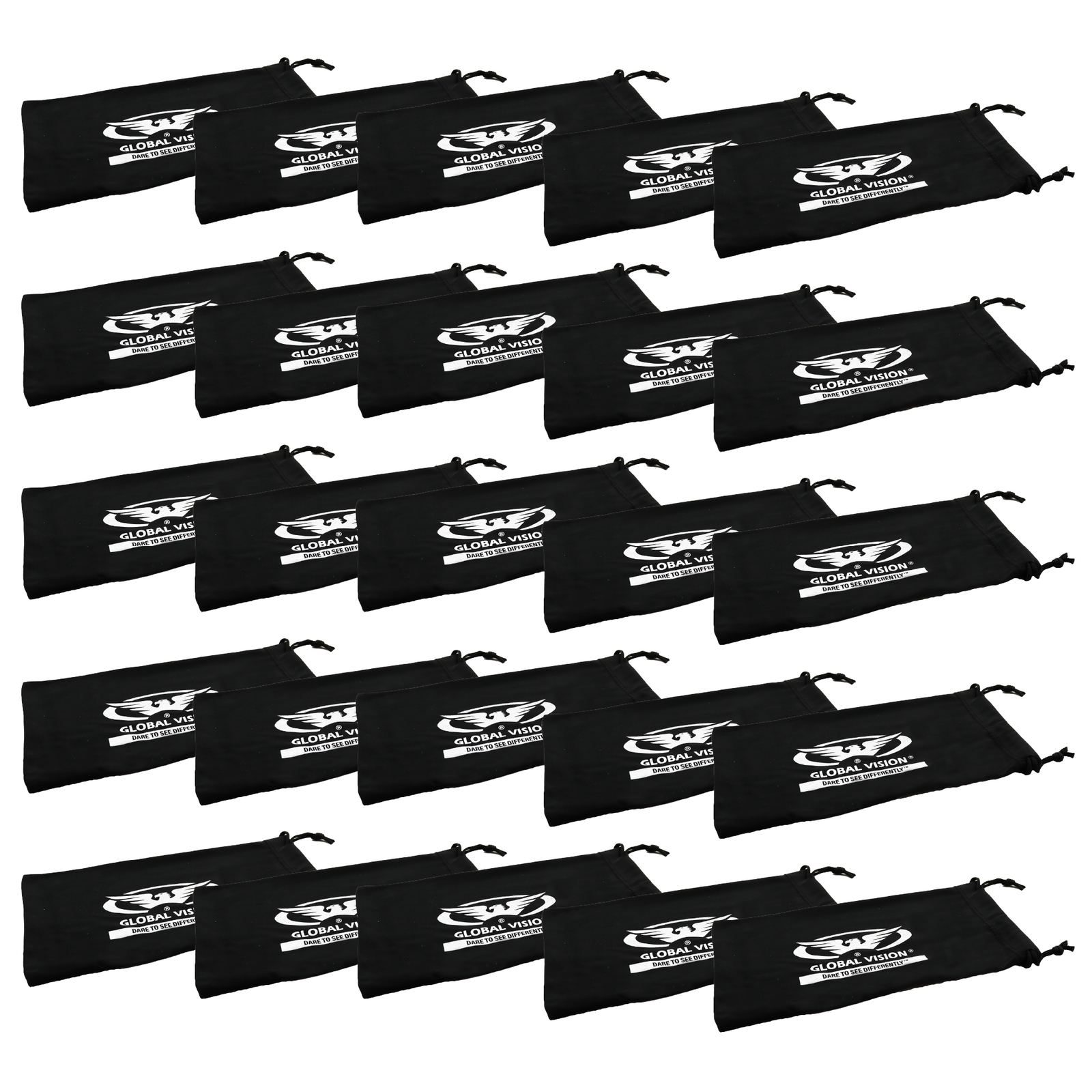 Global Vision Microfiber Bag Pouch for SunGlasses Soft Case Sleeve 25 Large