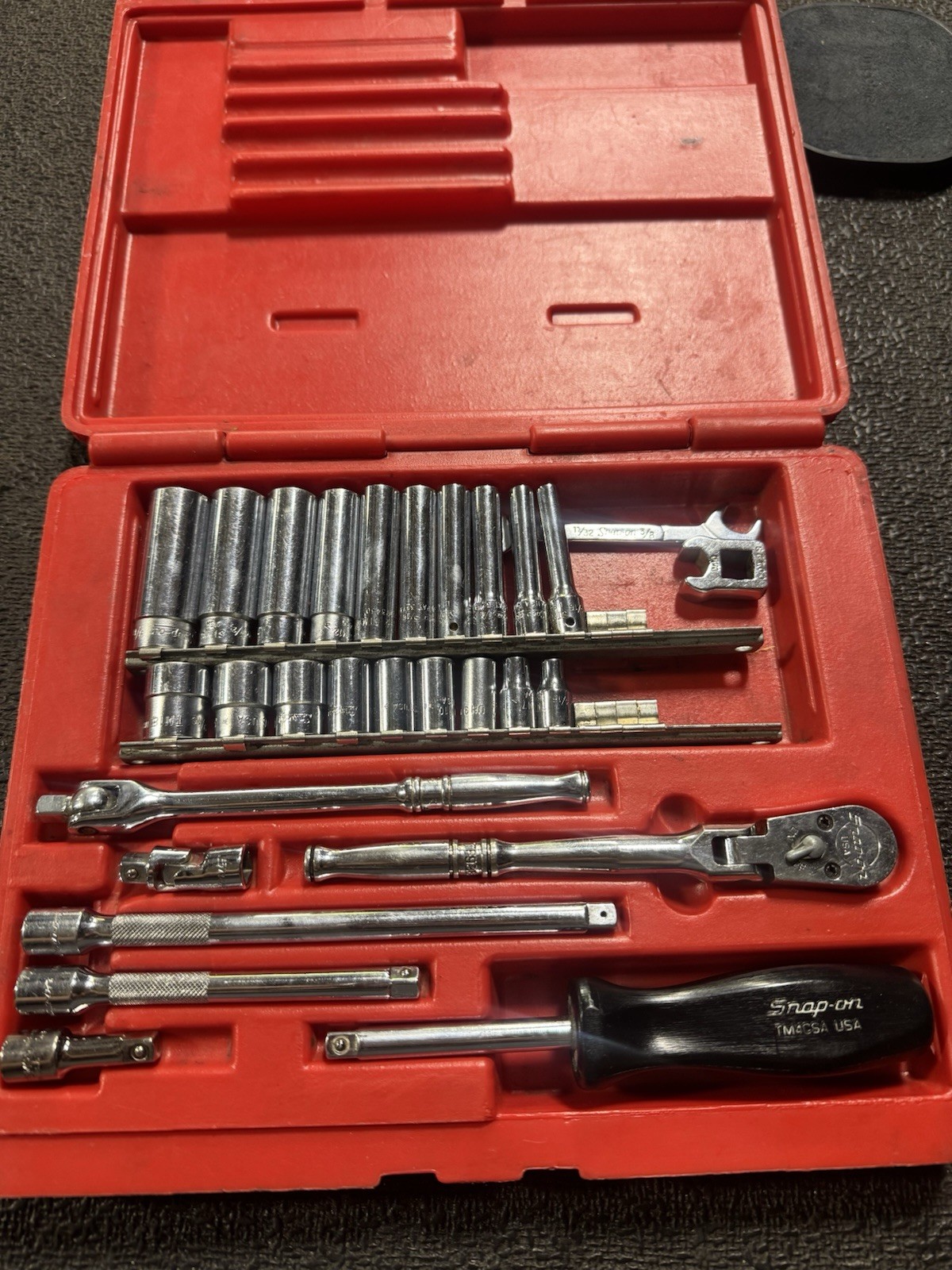 Snap-on 1/4” Drive Ratchet Set With Case