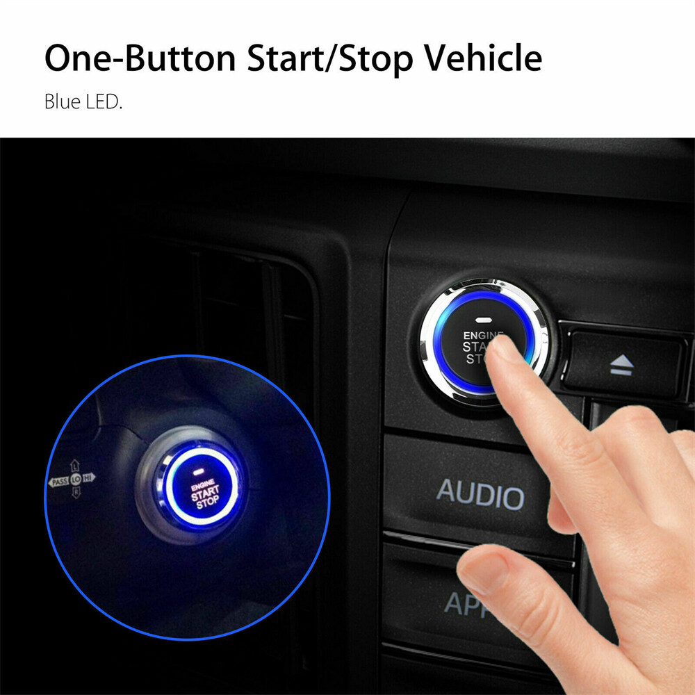 Car Engine Start Keyless Entry Alarm System Push Button Remote Starter Stop Kit