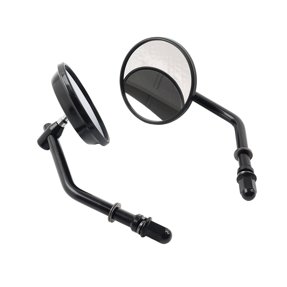 Motorcycle Round Retro Rearview Side Mirrors For Harley Davidson Sporster 8mm