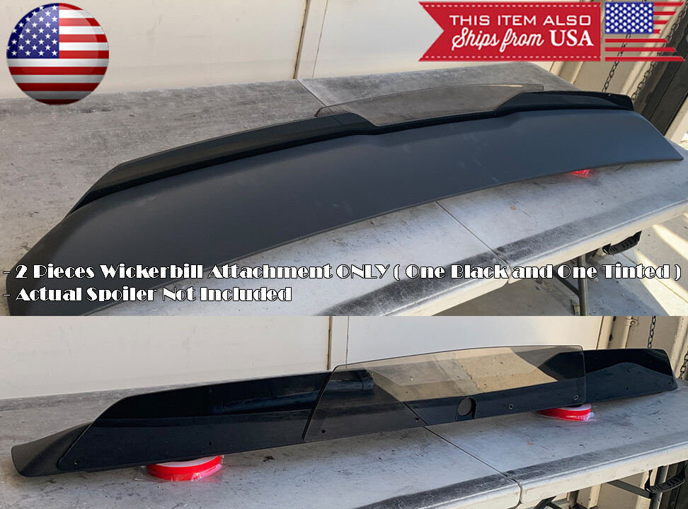 2 Piece Trunk Decklid Spoiler Gurney Flap Wicker bill For 15-23 Dodge Challenger