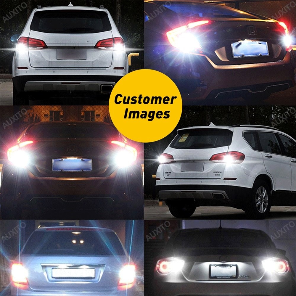 AUXITO T10 T15 921 White LED Reverse Backup Light Bulb Canbus Error Free 6000K