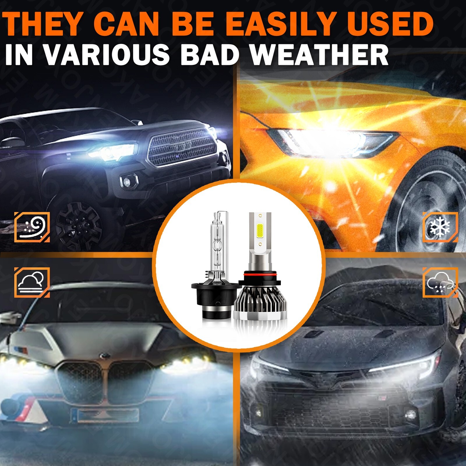 For Lexus IS300 2001-2002 6x Combo LED HID Headlight Hi/Lo Bulb + Fog Lamp 6000K