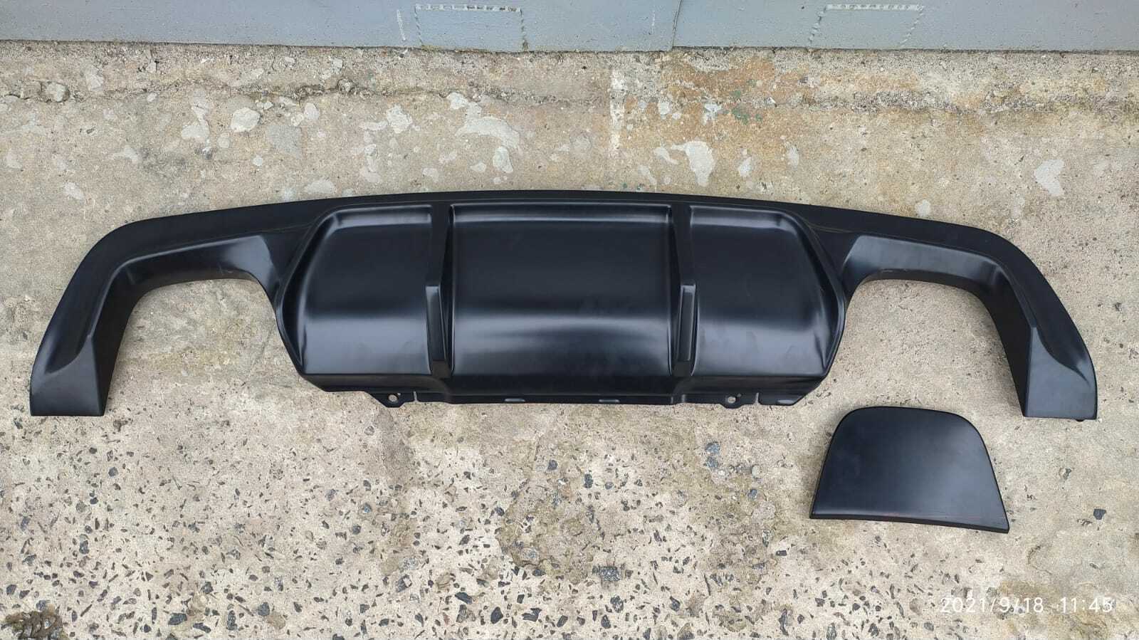 BMW E60 E61 REAR Diffuser with removable right cover for mtech sport ABSplastic