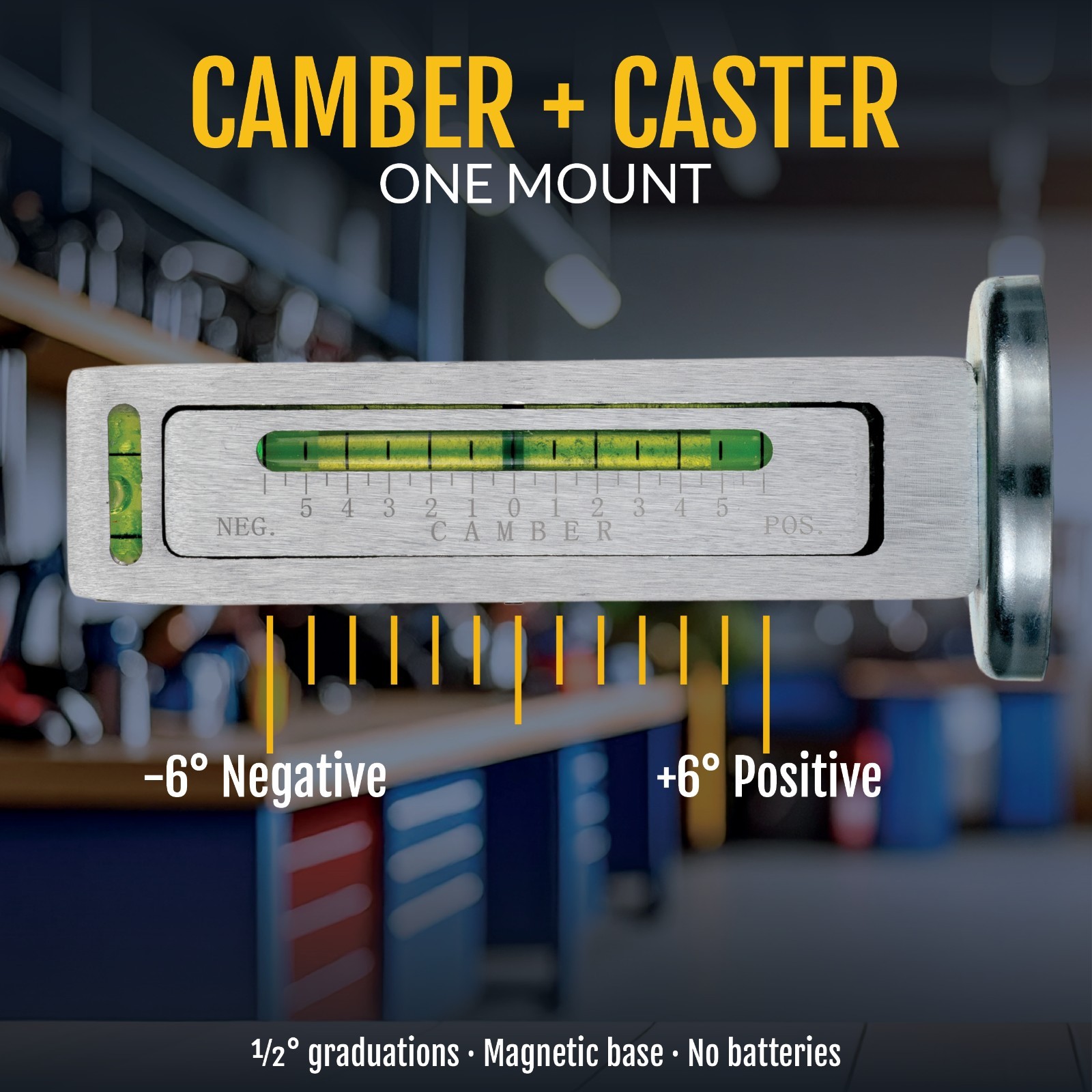Magnetic Camber Gauge for Wheel Alignment