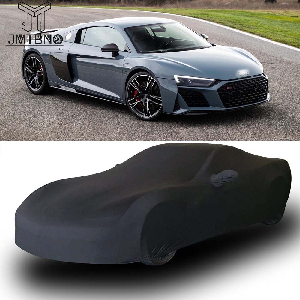 For Audi R8 2008-2017 Black Indoor Stretch Car Cover w/Bag Dust Proof Custom US