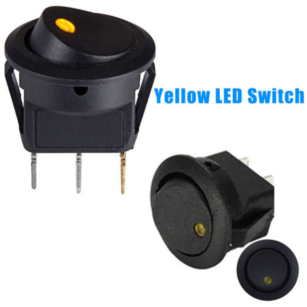 20PCS ROCKER SWITCH Toggle 12V Led Light Car Auto Boat Round ON/ OFF SPST 20 */