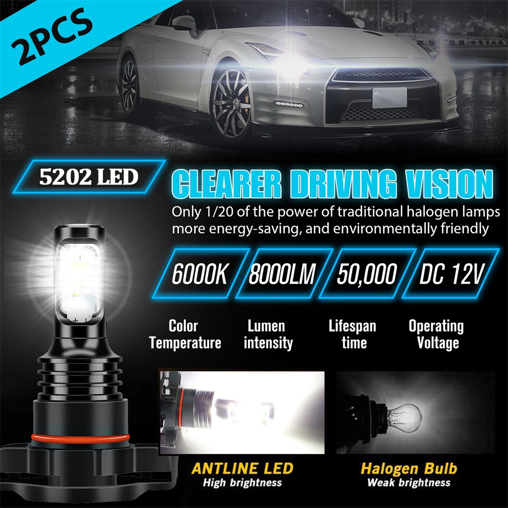 For Chevrolet Silverado 1500 2007-2015 LED Headlight Bulbs Super Bright 80000LM