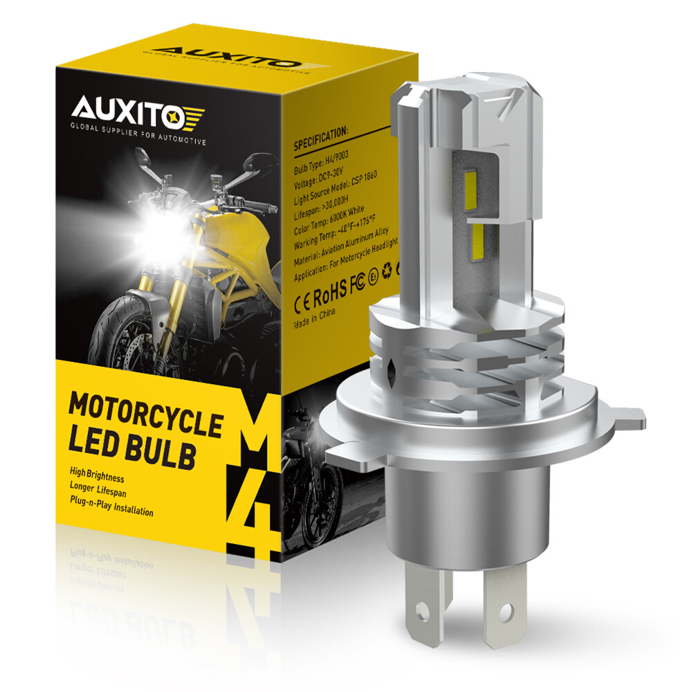 OXILAM H4 AC/DC CSP 1860 Chip 30W LED Motorcycle Headlight Bulb – HS1/9003 White
