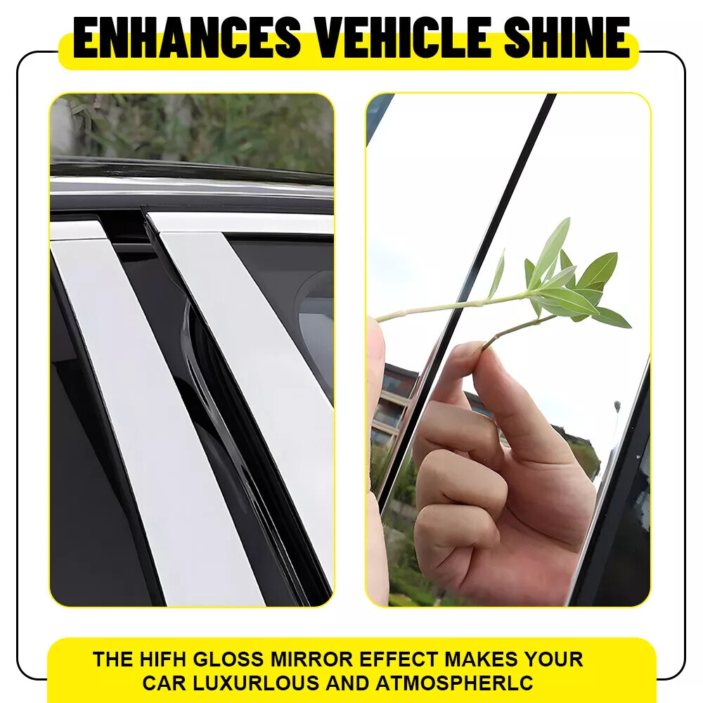 6x Chrome Pillar Posts Window Trim For 2019-2024 CHEVY Silverado GMC Sierra 1500