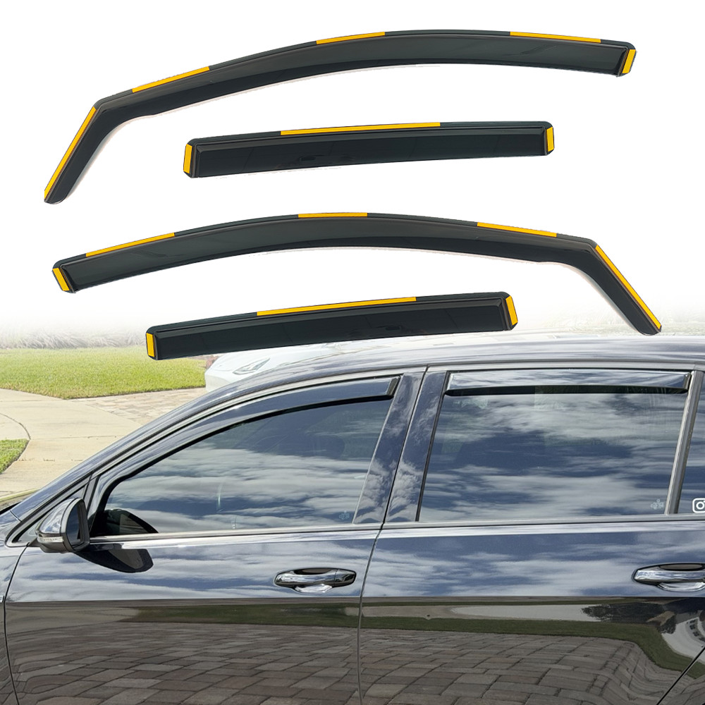In-channel Window Visor Rain Guard Vent Deflector For Golf GTI MK7 2015-2019