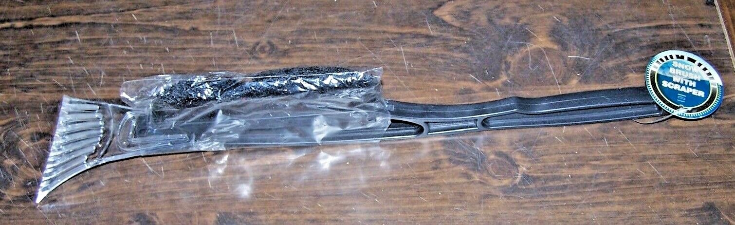 SNOW BRUSH WITH SCRAPER – BLACK – 20.5″ Long – NEW!!