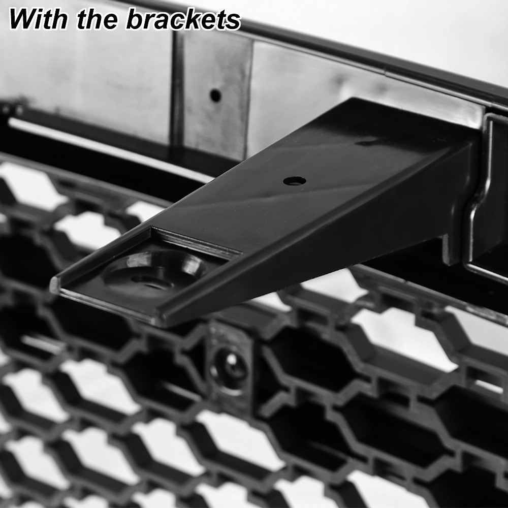 Front Grille For 2013-2018 Dodge Ram 1500 Rebel Style W/Letter W/LED Matte Black