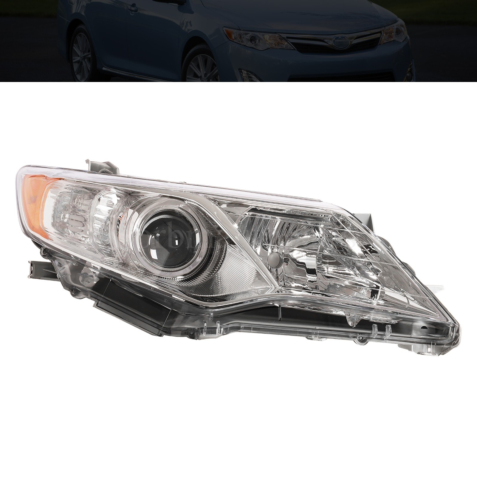 ABS Plastic RH Passenger Headlight Headlamp Assembly For 2012-2014 Toyota Camry